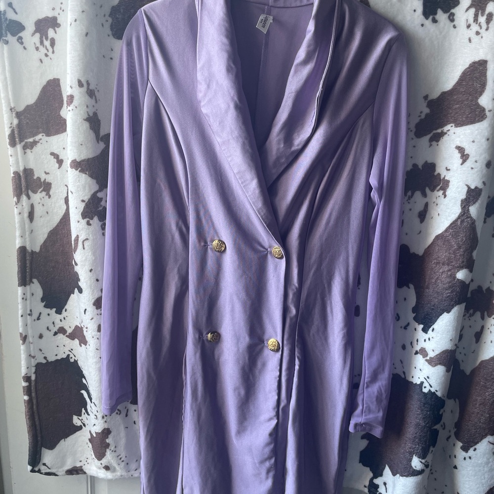 Purple business casual dress